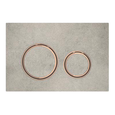 Bedieningsplaat Geberit Sigma 50 Round voor 2-toets Spoeling Rosé Goud / Betonlook
