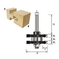 ENT Groef- en messinggarnituur HM A41mm, Met lager kolf 8mm - 7917390 - 7917390 - thumbnail