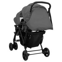 Tweeling kinderwagen tandem staal donkergrijs - thumbnail