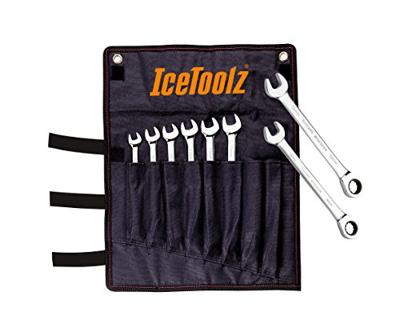 IceToolz (Buzaglo) Steek-/ring-/ratelsleutelset 8-15mm - zwart