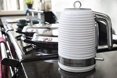 Russell Hobbs 24360-70 Inspire 1.7L waterkoker, snelkook, zichtbaar waterniveau, kalksteenfilter - wit Russell Hobbs 24360-70 Inspire 1.7L waterkoker, snelkook, zichtbaar waterniveau, kalksteenfilter - wit