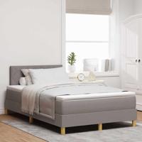 Boxspring bed met matras met hoofdeinde Taupe 120 x 190 cm Stof - thumbnail