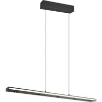 LED Hanglamp - Trion Agam - 41.5W - Aanpasbare Kleur - Dimbaar - Geheugenfunctie - Rechthoek - Mat Zwart - Metaal - thumbnail