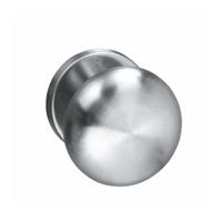 Intersteel Gatdeel knopkruk Paddenstoel op rozet met ring - RVS - thumbnail