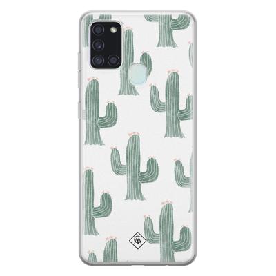 Samsung Galaxy A21s siliconen telefoonhoesje - Cactus print Samsung Galaxy A21s siliconen telefoonhoesje - Cactus print