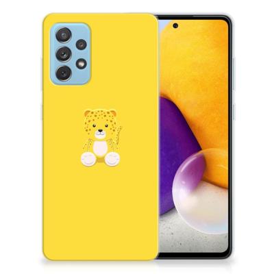 Samsung Galaxy A72 Telefoonhoesje met Naam Baby Leopard Samsung Galaxy A72 Telefoonhoesje met Naam Baby Leopard