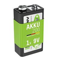 Ansmann maxE 6LR61 Oplaadbare 9V batterij (blok) NiMH 8.4 V 200 mAh 1 stuk(s) - thumbnail