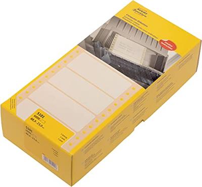 Etiket avery 5101 88.9x23mm 1-baans wit 6000st