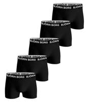 Bjorn Borg 5-Pack jongens boxershorts - Black - Zwarte katoenen jongens onderbroeken - thumbnail
