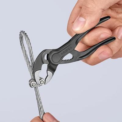Knipex Cobra® XS Pijp- en Waterpomptang | 100 mm Lengte | Ruwe Oppervlakken | Reliëf | Grijs Geatramenteerd - 87 00 100 BK