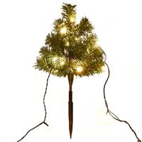 VidaXL Tuinpadkerstbomen 6 st met warmwitte led's 45 cm pvc - thumbnail