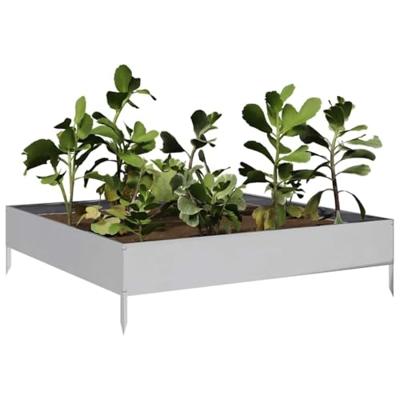 VidaXL Plantenbak verhoogd 100x100x26 cm gegalvaniseerd staal