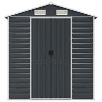 Tuinschuur 191x555x198 cm gegalvaniseerd staal antracietkleurig - thumbnail