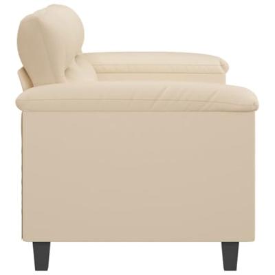 Tweezitsbank 140 cm microvezelstof crème