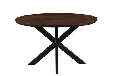 Livingfurn Ronde Eettafel 'Jesper' Mangohout, 130cm, kleur Bruin Livingfurn Ronde Eettafel 'Jesper' Mangohout, 130cm, kleur Bruin