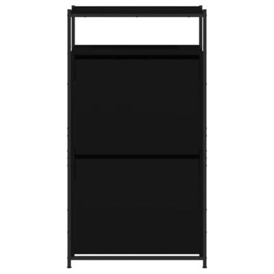 VidaXL Schoenenkast 60x34x112 cm bewerkt hout zwart