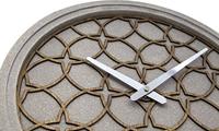 NeXtime ne-3212br wandklok dia. 39.5 cm, polyresin/hout, grijs - thumbnail