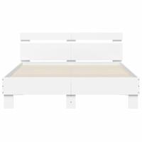 Bedframe met hoofdeinde en LED wit 120x190 cm - thumbnail