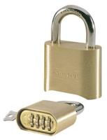 Masterlock 51mm - zinc body with brass finish - 25mm hardened steel shackle, 8mm - 175EURD - thumbnail