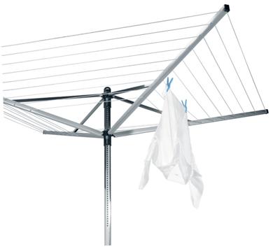 Brabantia lift-o-matic droogmolen met metalen grondanker 50 meter metallic grey