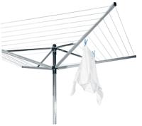 Brabantia lift-o-matic droogmolen met metalen grondanker 50 meter metallic grey - thumbnail