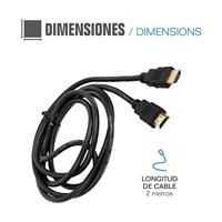 HDMI-Kabel iggual IGG318300 2 m Zwart 8K Ultra HD - thumbnail