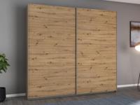 Kledingkast AYOSO 2 schuifdeuren 218 cm artisan eik - thumbnail