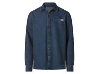 esmara Men Denim heren overhemd (Blauw, XL) - thumbnail