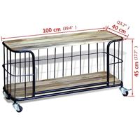 VidaXL Tv-meubel100x40x45 cm massief mangohout - thumbnail
