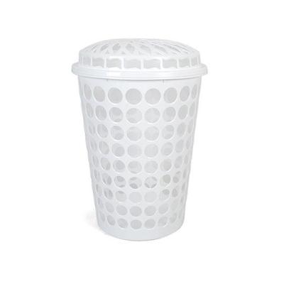 Wasmand kunststof kleur wit , inhoud 75 liter