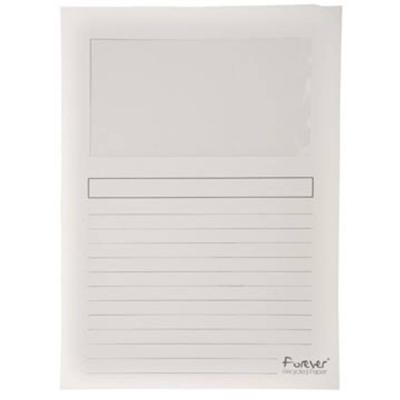 Exacompta L-map met venster Forever, pak van 100 stuks, wit