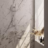 BRAUER Stripe Opbouw Douche Thermostaatkraan - SET 01 - glijstang - staaf handdouche - doucheslang - chroom 5-CE-345 - thumbnail