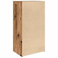 Dressoir met 6 lades 50x34x96 cm bewerkt hout oud houtkleurig - thumbnail