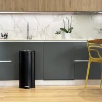 KEUKEN MOVE Pedaal Keukenafvalbak URBAN 30L - Staal Zwart - thumbnail