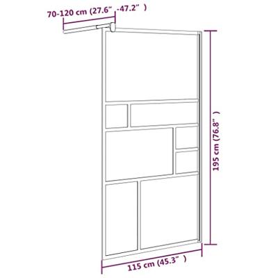Inloopdouchewand 115x195 cm ESG-glas wit - thumbnail