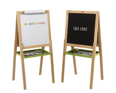Groot houten multifunctioneel bord met tekenfunctie - JEUJURA - Krijtbord, magnetische witte zijde