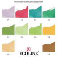 Brushpen talens ecoline set 10 stuks botanisch - thumbnail