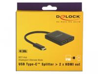 Delock 87719 USB-C (USB 3.2 Gen 2) multiport hub Zwart - thumbnail