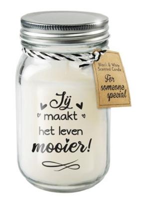Geurkaars in glas - Jij maakt het leven