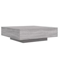 Salontafel 100x100x31 cm bewerkt hout grijs sonoma eikenkleurig - thumbnail