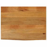 Tafelblad met natuurlijke rand 80x60x2,5 cm massief mangohout - thumbnail