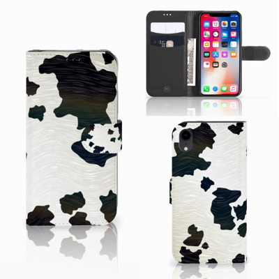 Apple iPhone Xr | Telefoonhoesje | Met pasjeshouder | Koeienvlekken