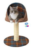 Nobleza Krabpaal met overdekt mandje - Bruin - 55 cm - thumbnail