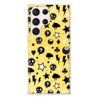 Silicone Back Case Samsung Galaxy S23 Ultra Punk Geel - thumbnail