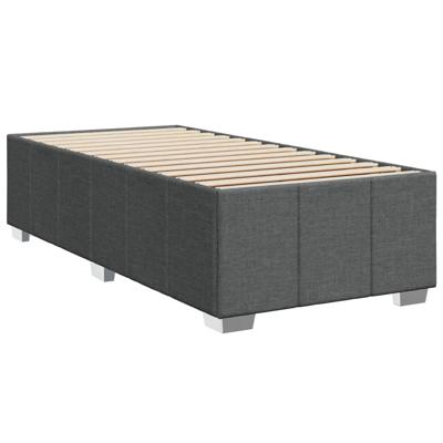Boxspring met matras stof donkergrijs 120x200 cm - thumbnail