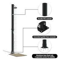 VidaXL Buitenzonne-douche zwart 217 cm pvc en aluminium - thumbnail