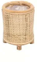 Rotan Webbing plantenmand 14x14x16cm - thumbnail
