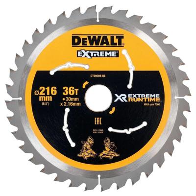 DeWALT Cirkelzaagblad voor Hout | Extreme Runtime | Ø 216mm Asgat 30mm 36T - DT99569-QZ