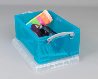 Really Useful Box opbergdoos 9 liter, transparant helblauw Really Useful Box opbergdoos 9 liter, transparant helblauw