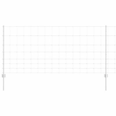 VidaXL Hek met paal zilver 1 x 25 m staal